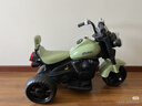 贝趣儿童电动车摩托车1-3-6岁宝宝三轮车小孩玩具车可坐人遥控电瓶车 超大复古绿【遥控双驱+音乐+礼包 1-7岁生日周岁六一儿童节礼物 实拍图
