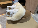 UGG秋季新款女士厚底LOGO松紧带懒人毛毛鞋1113474CHE|栗色38 实拍图