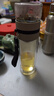 慕馨（moosen）玻璃杯茶水分离杯大容量双层玻璃泡茶杯男士家用耐高温水杯定制 儒雅灰+杯套杯刷450ml 实拍图