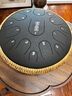 鲁儒鲁儒 空灵鼓15音14英寸钛金钢手碟初学者经典传承打击乐器 黑曜色 实拍图