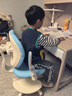 读书郎儿童学习椅中小学生写作业写字椅子家用可升降椅调节背座椅 升降脚踏+动态追背+双背旋转蓝 实拍图
