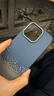 梵皓伊 凯夫拉碳纤维编制格纹适用iPhone15promax手机壳新款苹果16pro全包防摔保护套14pro/17小众高级感 银沙蓝【凯夫拉纤维纹-内置磁吸】铝合金镜框 IPhone14Pro 实拍图