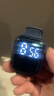 其他品牌高颜值LED手表时尚方形学生科技感超强夜光数字个性运动 雾霾蓝 实拍图