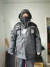 曦雁保安服冬装棉服大衣中长款斜纹黑色执勤棉衣加厚套装毛领2025款新 实拍图