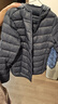 鸭鸭（YAYA）佟丽娅同款轻薄羽绒服女新款秋冬季休闲短款连帽保暖轻便韩版外套 雾霾蓝 L 实拍图