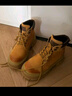 骆驼（CAMEL）王俊凯同款冬加绒户外工装马丁大黄靴男 G122W7757TR 金黄 42 实拍图