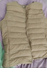 雪中飞经典新款基础舒适轻薄羽绒便捷短款保暖羽绒小马甲轻盈便携舒适 浅亚麻|7100-女 L 170/92A 实拍图