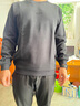 布先生明星同款圆领套头男士卫衣秋冬长袖T恤打底上衣 矅岩黑 XL(180) 实拍图