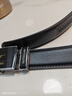 回力无头皮带男真牛皮不带头无扣头男士自动扣牛皮纯带身裤带腰带条 黑色带身宽3.0CM【110-130CM】 实拍图