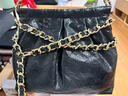 CHARLES&KEITH子母链条大容量流浪包托特包单肩斜挎包女包生日礼物CK2-40671449 【L号】Noir黑银 L 实拍图
