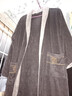 康尔馨五星级酒店浴袍 男女全棉毛巾料家居服浴衣 加厚柔软吸水 绅士灰 实拍图