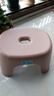 椅子奶油风家用小凳子加厚塑料凳可叠放耐用儿童凳学生寝室矮凳 樱花粉1个 实拍图