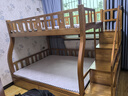 临稚胡桃木 儿童上下床实木高低床双层床上下铺床两层木床子母床 梯柜款 上铺宽1.4米下铺宽1.6米 实拍图