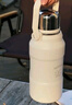 卡罗特316不锈钢保温杯女户外保温壶便携大容量水杯热水壶极地白900ml 实拍图