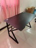 甄严选电脑桌台式电竞桌椅套装组合桌子办公家用桌学习桌书房书桌写字桌 【黑架+黑碳纤纹面】单桌120*70 实拍图