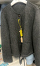 三彩【100绵羊毛】2025冬季新款双面呢大衣短款毛呢外套M 深邃灰 L 165/88A 实拍图