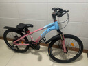 凤凰山地自行车男女变速山地车碟刹青少年儿童自行车学生单车 星际 蓝粉【变速+辐条轮】 22寸【适合130-170cm】 实拍图