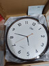 康巴丝（Compas）挂钟客厅静音现代简约家用新款石英钟表挂墙时钟 1589 曜石黑35cm 实拍图