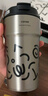 卡罗特保温杯男生水杯情侣咖啡杯外出便携不锈钢吸管杯子生日礼物 白 实拍图