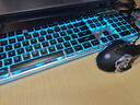 前行者（EWEADN）静音有线无线键盘鼠标套装机械手感游戏办公专用电脑笔记本蓝牙电竞键鼠耳机三件套 金属黑【蓝光】+静音宏鼠标 实拍图