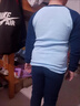 红豆儿童纯棉内衣套装男女童秋衣秋裤睡衣棉毛衫套装M1241浅蓝120 实拍图