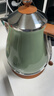 德龙（Delonghi）电热水壶 家用复古304不锈钢烧水电水壶 防干烧大功率1.7L煮水壶 KBO2001.VGR 橄榄绿 实拍图