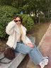 图瓦西厚底老爹鞋女2026春夏季新款灰色港风小个子增高休闲透气运动鞋 灰蓝色 36 (230mm) 实拍图