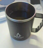 彩致（CAIZHI）304不锈钢马克杯带盖高颜值大容量咖啡杯男女学生水杯黑色 CZ6650 实拍图