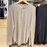 优衣库男装女装情侣华夫格亨利领套头衫长袖T恤25秋冬新款479784 32 深米色 L 实拍图