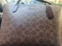 蔻驰（COACH）【品牌直供】女士FIONA24人造革手提单肩托特包棕褐色配棕色CBT18 实拍图
