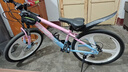 永久山地自行车成人山地车学生铝合金变速油碟刹内走线男女士单车赛车 三刀/炫彩粉/竞速轴承/一体轮毂 24寸【适合：140-170cm】 24速【定位变速器】 实拍图