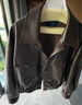 三彩2025秋季新款PU皮衣外套翻领宽松落肩袖上衣开衫皮夹克M 咖啡色 XL 170/92A 实拍图