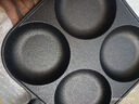 【大牌同款】章丘四孔铸铁煎蛋锅无涂层不易粘多功能早餐煎蛋锅 黑色17cm 铸铁四孔煎锅 实拍图