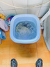 扬子官方可折叠洗衣机便携式大容量洗脱一体非全自动小型洗袜子神器内衣裤专用迷你婴儿学生宿舍差旅行 湖蓝/260w强力芯【大容量+蓝光抑菌+脱水篮】 实拍图