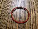 周生生【细绳】串珠3mm细版手绳转运珠皮绳男女定价不锈钢绳-红色 E17 实拍图