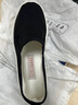 老美华【经典相巾款】老北京布鞋男透气千层底一脚蹬懒人鞋子 黑色 43 实拍图