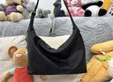 裘真【明星推荐】经典hobo包植鞣牛皮腋下通勤休闲饺子女包 黑色-大号 小包/大包 实拍图