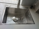 浪鲸（SSWW）厨房水槽大单槽洗菜盆304不锈钢一体盆纳米抗菌耐磨洗菜池TK17 C款-配花瓶抽拉龙头+伸缩篮 55*45cm 实拍图