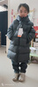 保姆鹅  【风墙】儿童羽绒服宝宝中长款护脸加厚外套保暖童装[NG2664] 炭黑 140 实拍图