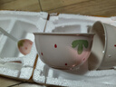 草莓陶瓷碗勺家用高颜值米饭碗少女心甜品碗釉下彩餐具套装 【4件套】浅粉草莓2碗2勺 实拍图