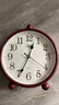 康巴丝（Compas）座钟客厅卧室摆放家用座钟台式带闹钟创意北欧时尚风格大字  2346红木纹 其他 实拍图