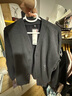 优衣库男装休闲开衫/长袖时尚V领卫衣外套483299 08 深灰色 M /170/92A 实拍图