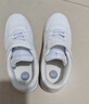 361°儿童四季板鞋男女童(3-12岁)百搭魔术贴滑板鞋小白鞋 银38 实拍图