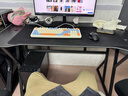初学者  电脑桌台式家用电竞桌椅套装办公桌简约书桌游戏桌书房写字桌子 子夜黑120*60-电竞纹路 实拍图