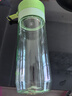 富光户外男女运动水杯塑料水杯便携学生杯子耐摔泡茶隔提绳绿色500ml 实拍图