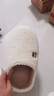 京东京造【厚底防滑】棉拖鞋女秋冬拖鞋室内居家毛拖保暖半包冬日白40-41 实拍图