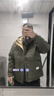 罗蒙（ROMON）秋冬加棉加厚外套男士青年棉衣服休闲连帽工装款防风夹克冲锋衣男 M1091灰绿色 4XL 实拍图