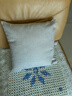 洁丽雅抱枕 纯色亚麻枕 办公室靠垫床头沙发靠背可拆洗 45*45cm 银米灰 实拍图
