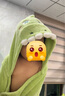 taoqibaby儿童浴巾斗篷男女孩可穿式新生婴儿带帽浴袍洗澡吸水速干宝宝裹巾 绿色恐龙【7A级抗菌】A类加厚款 120*80cm 实拍图