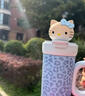 野兽派家居（tbh）“Sun Kissed”三丽鸥Hello Kitty变色保温杯便携吸管杯送人礼物 黑皮变色保温杯  牛仔豹纹（含mini收纳包挂件) 700ml 实拍图